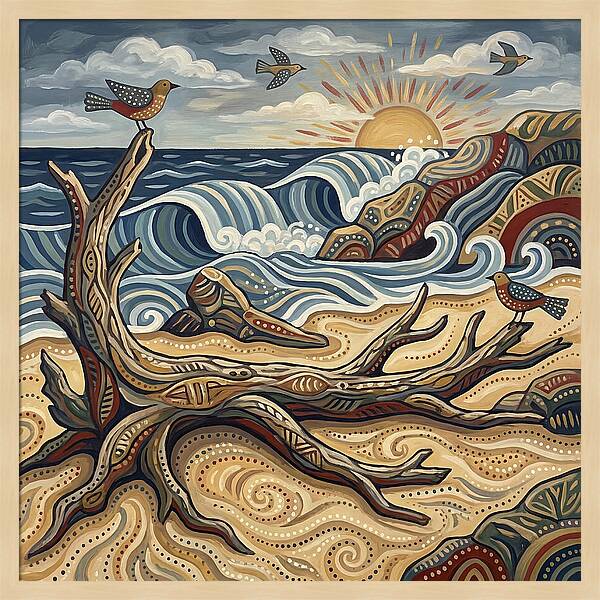 Tranquil Tides At Driftwood Beach