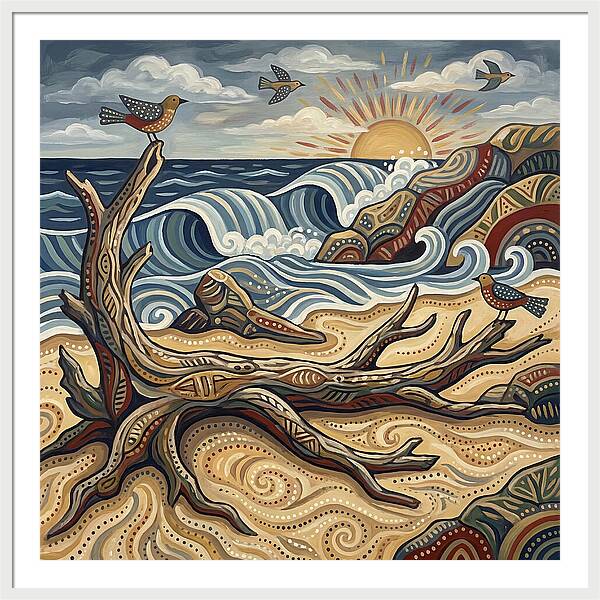 Tranquil Tides At Driftwood Beach