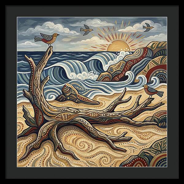 Tranquil Tides At Driftwood Beach