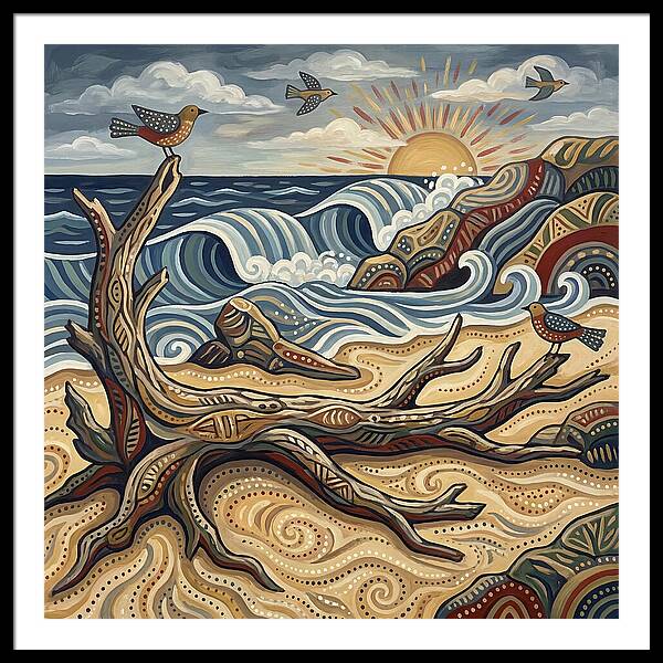 Tranquil Tides At Driftwood Beach