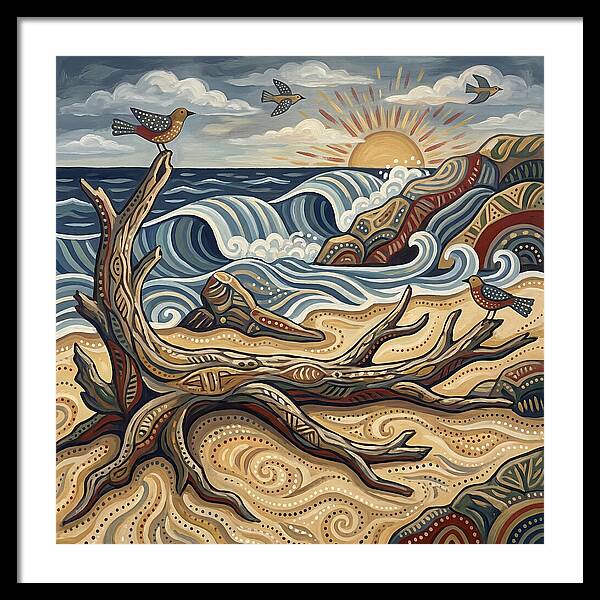Tranquil Tides At Driftwood Beach