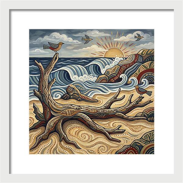 Tranquil Tides At Driftwood Beach