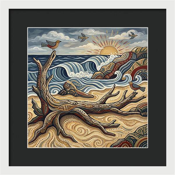 Tranquil Tides At Driftwood Beach