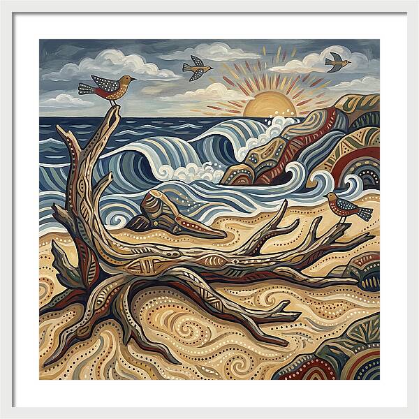 Tranquil Tides At Driftwood Beach