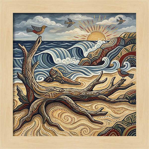Tranquil Tides At Driftwood Beach