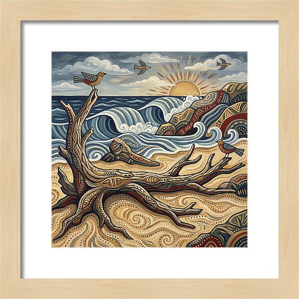 Tranquil Tides At Driftwood Beach