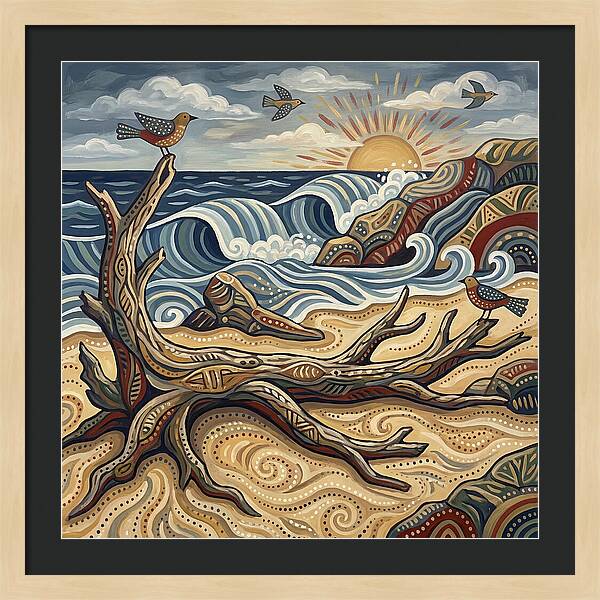 Tranquil Tides At Driftwood Beach