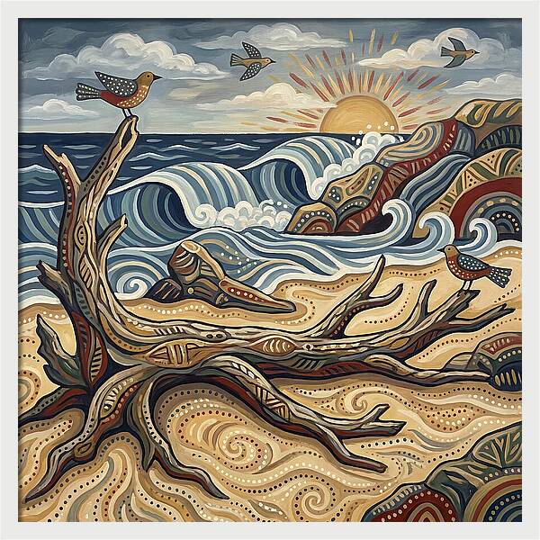 Tranquil Tides At Driftwood Beach