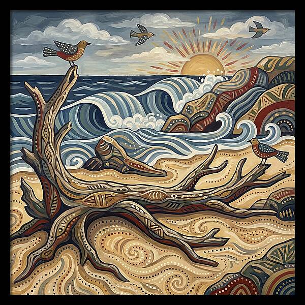 Tranquil Tides At Driftwood Beach