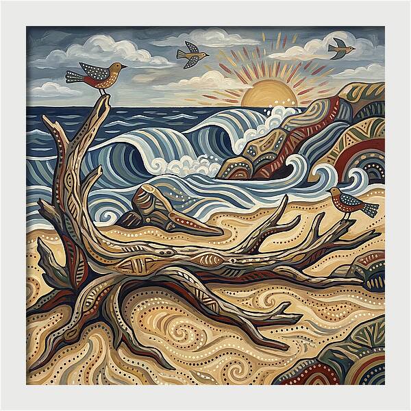 Tranquil Tides At Driftwood Beach