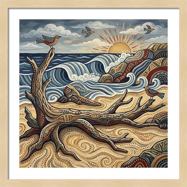Tranquil Tides At Driftwood Beach