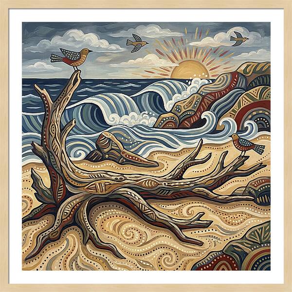 Tranquil Tides At Driftwood Beach