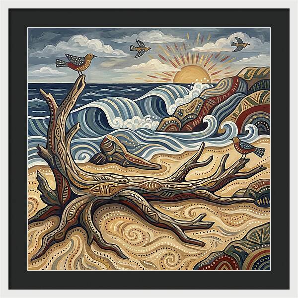 Tranquil Tides At Driftwood Beach