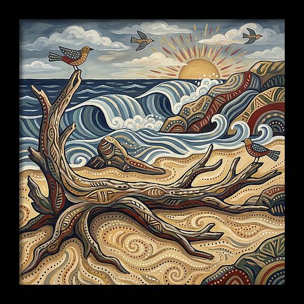 Tranquil Tides At Driftwood Beach