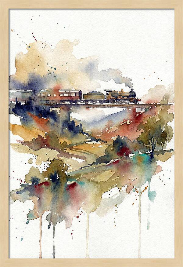 Tranquil Train Voyage Through Nature