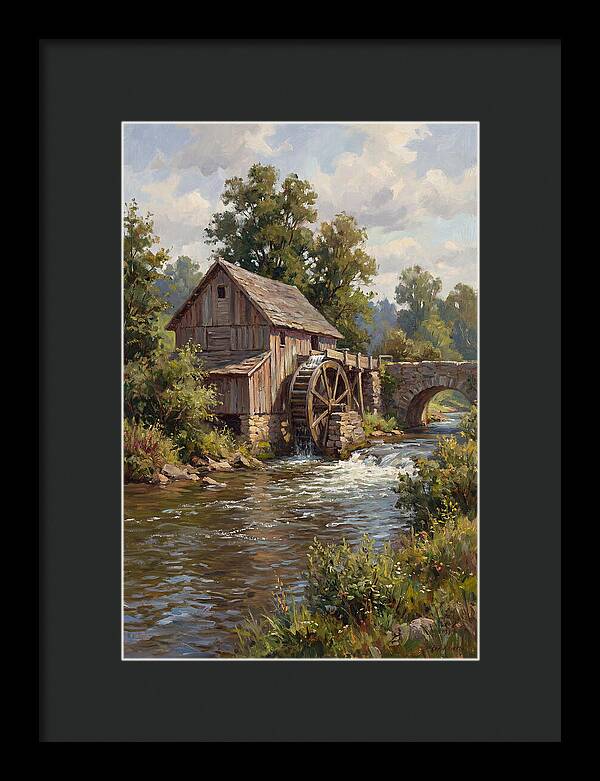 Tranquil Water Mill Scene