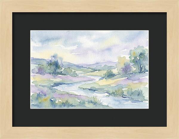 Tranquil Watercolor Landscape