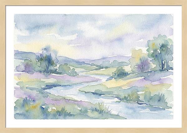 Tranquil Watercolor Landscape