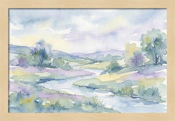 Tranquil Watercolor Landscape