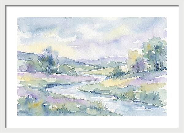 Tranquil Watercolor Landscape