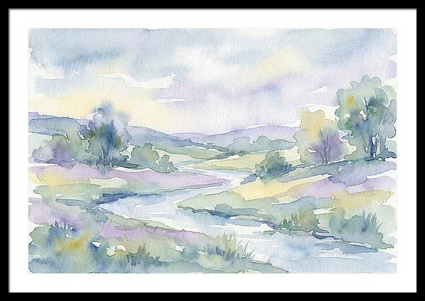 Tranquil Watercolor Landscape