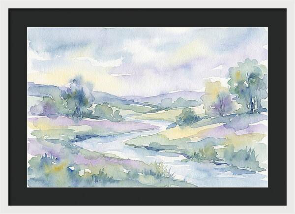 Tranquil Watercolor Landscape