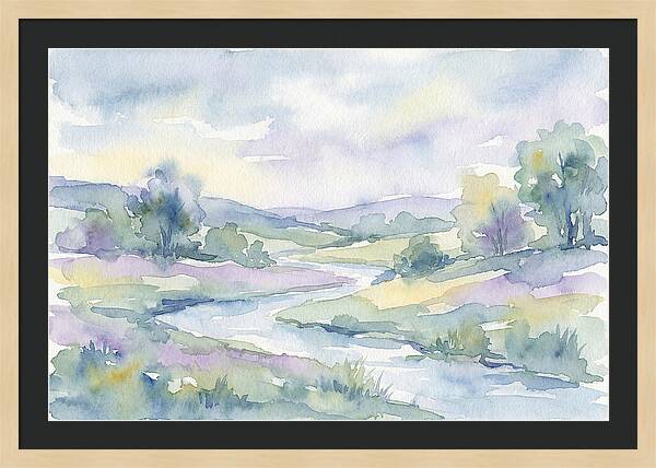 Tranquil Watercolor Landscape
