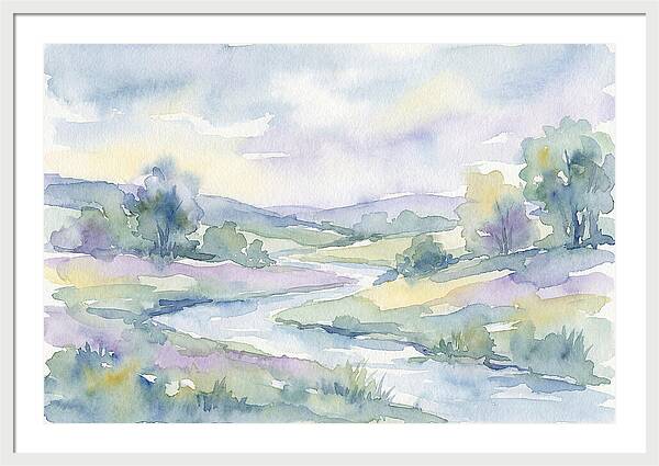Tranquil Watercolor Landscape