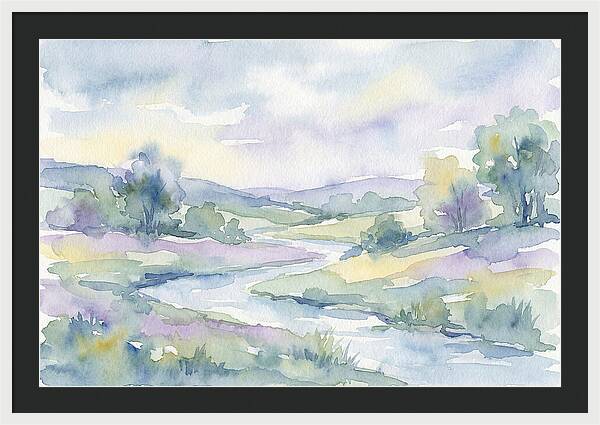 Tranquil Watercolor Landscape