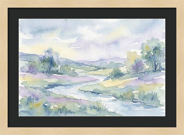 Tranquil Watercolor Landscape