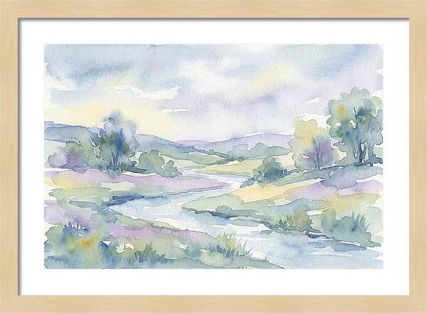 Tranquil Watercolor Landscape