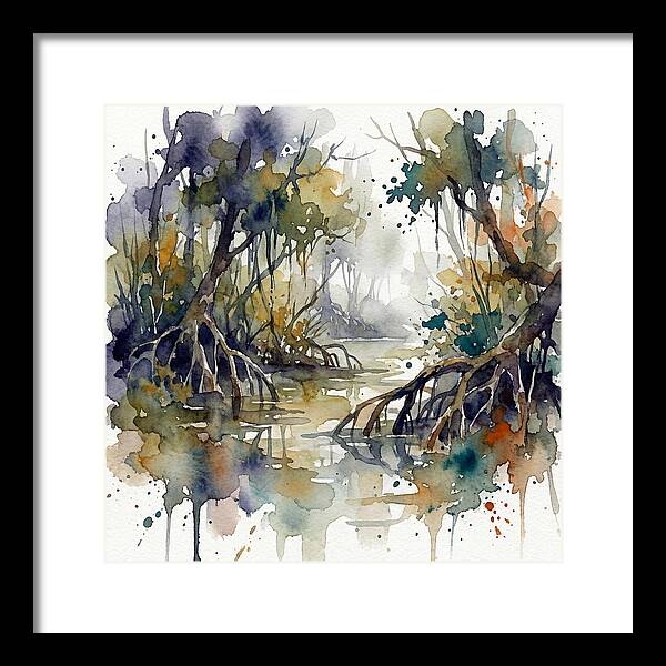 Tranquil Waters Among Mangroves