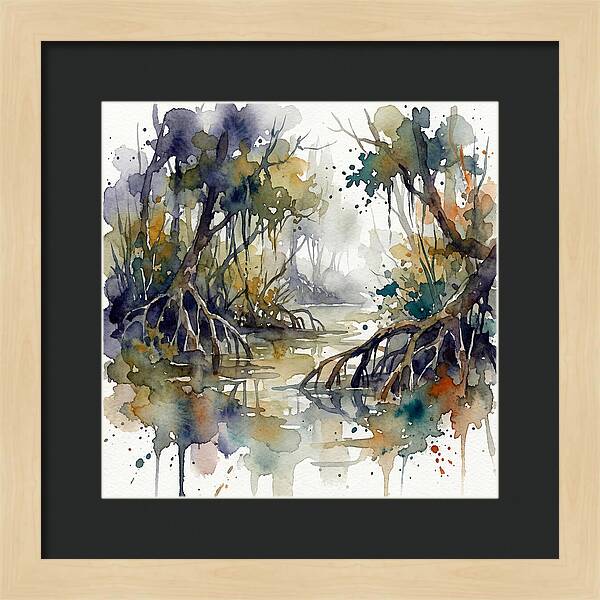 Tranquil Waters Among Mangroves