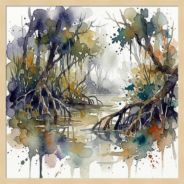 Tranquil Waters Among Mangroves