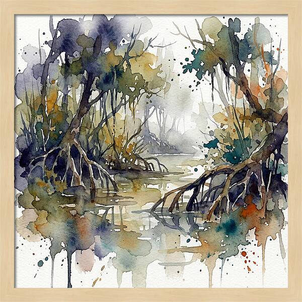 Tranquil Waters Among Mangroves