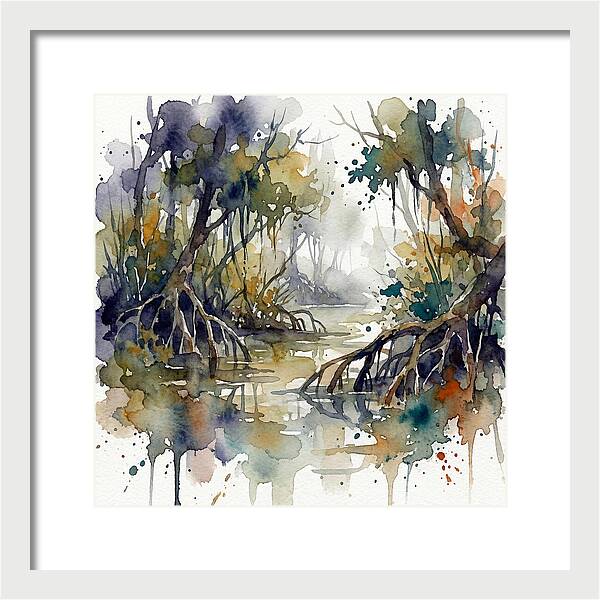Tranquil Waters Among Mangroves