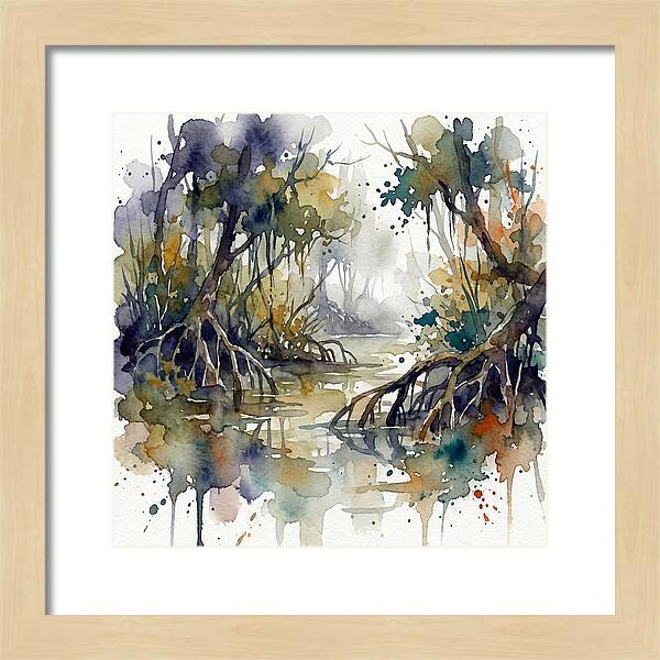 Tranquil Waters Among Mangroves