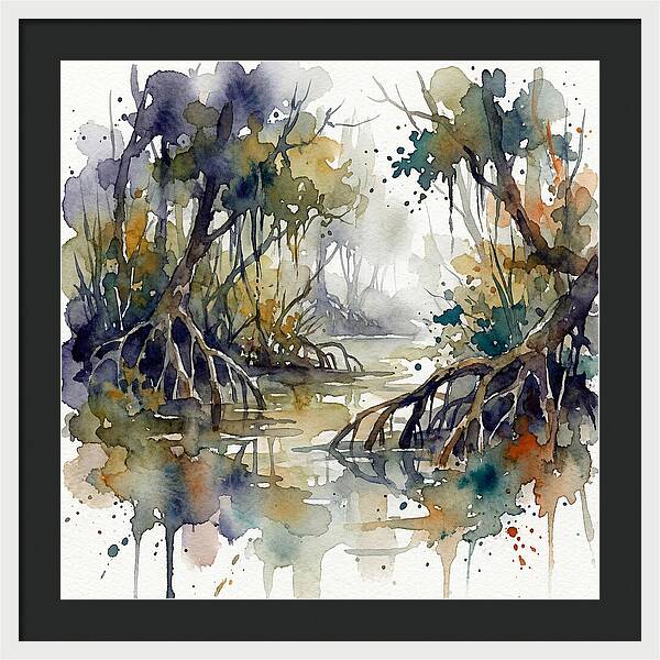 Tranquil Waters Among Mangroves