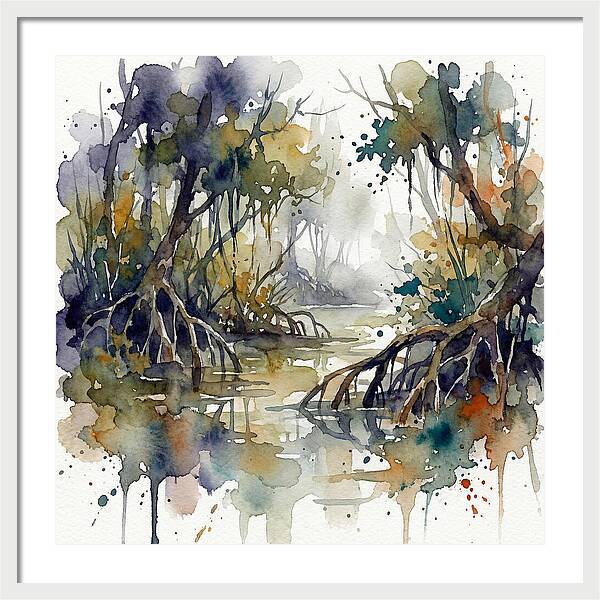 Tranquil Waters Among Mangroves