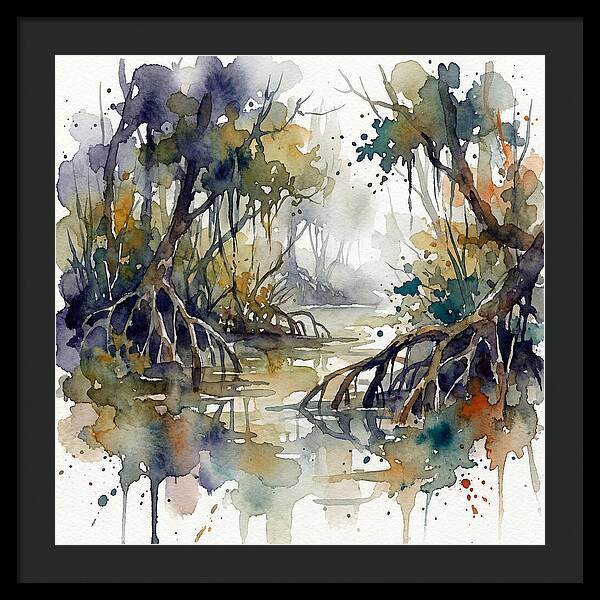 Tranquil Waters Among Mangroves