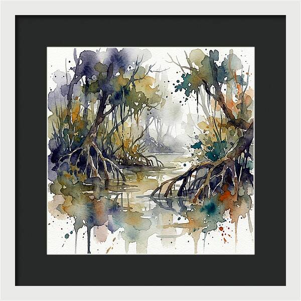 Tranquil Waters Among Mangroves