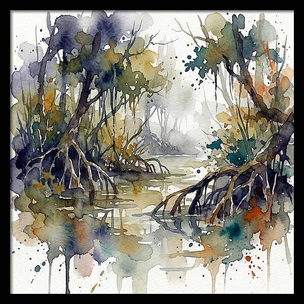 Tranquil Waters Among Mangroves