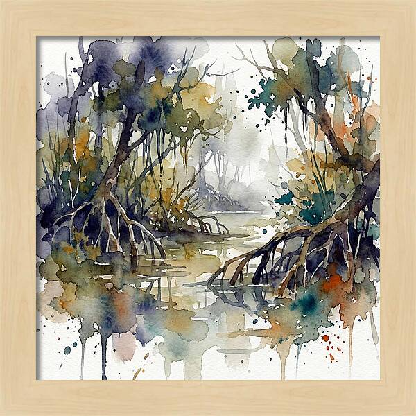 Tranquil Waters Among Mangroves