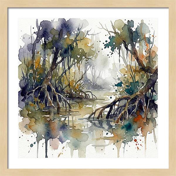 Tranquil Waters Among Mangroves