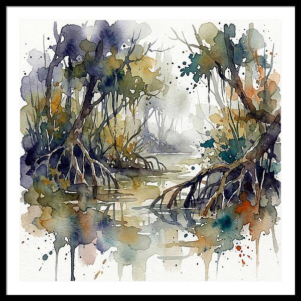 Tranquil Waters Among Mangroves