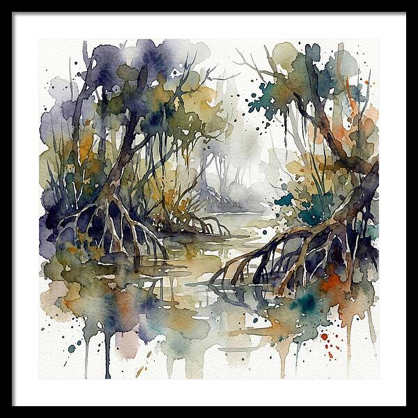 Tranquil Waters Among Mangroves