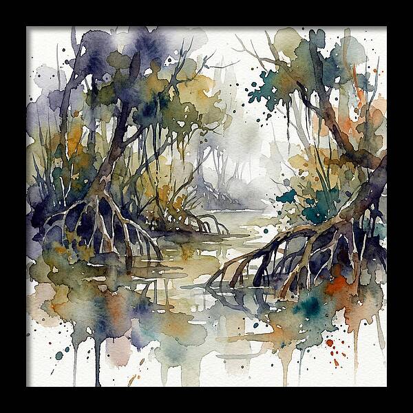 Tranquil Waters Among Mangroves