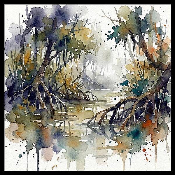 Tranquil Waters Among Mangroves