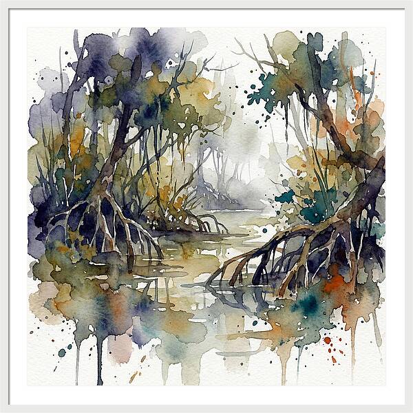 Tranquil Waters Among Mangroves