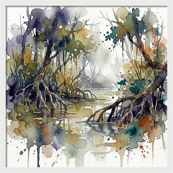 Tranquil Waters Among Mangroves